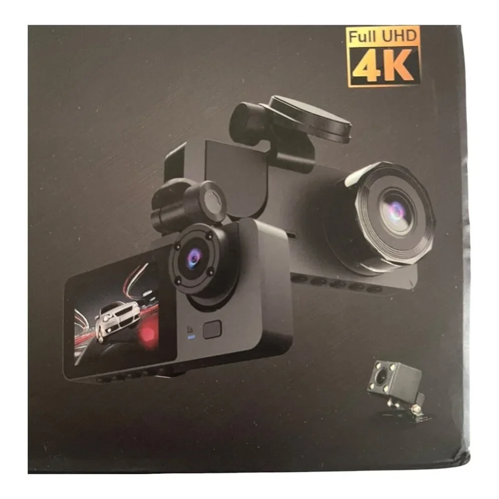 Dash Cam Three Channels‎ 4K HD Cars 170° Wide Angle Full UHD Vehicle Camera - Picture 3 of 6